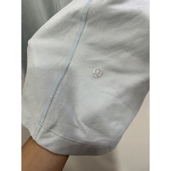 Lululemon Crewneck T-Shirt 12 Workout Pilates Basic Gym Minimalist Stretch Blue - Picture 6 of 13